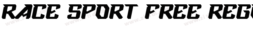Race Sport Free Regu字体转换